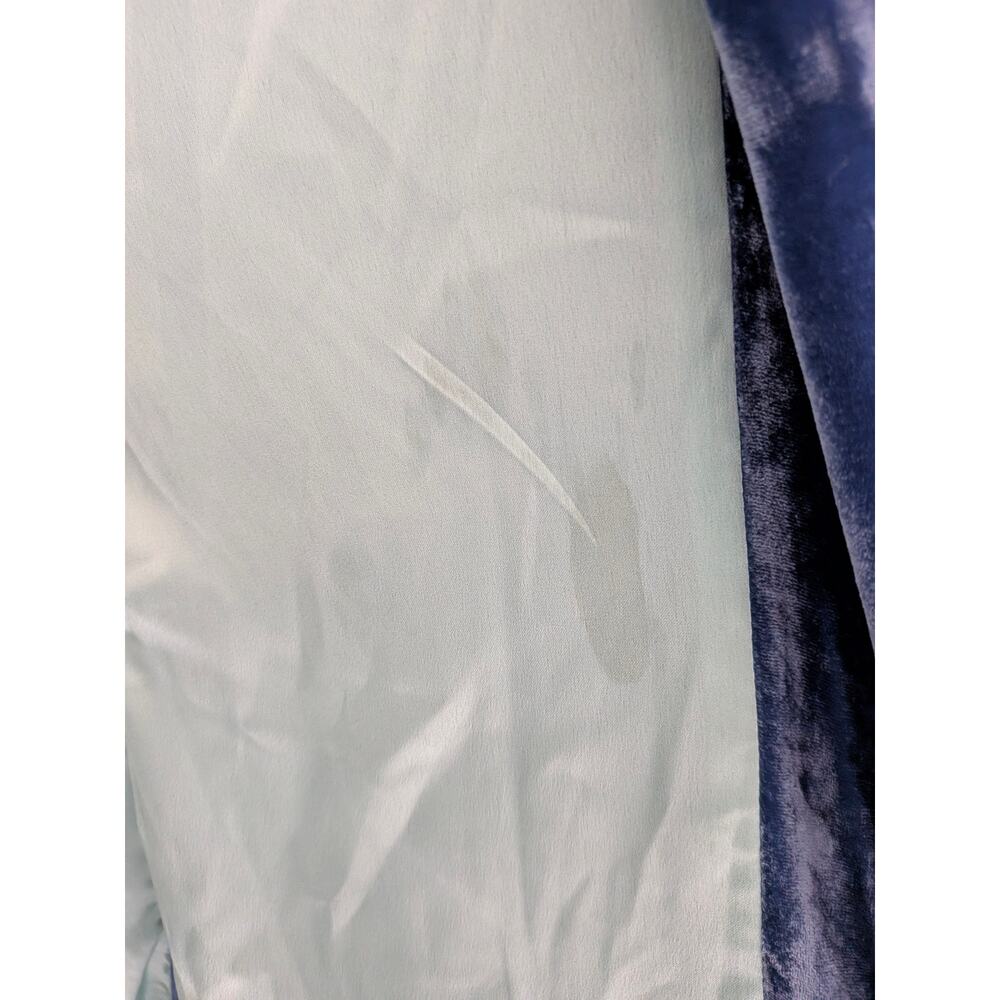 For Love & Lemons Nadine Velvet Coat Cobalt Blue Size Small Long Trench Duster - Picture 6 of 10